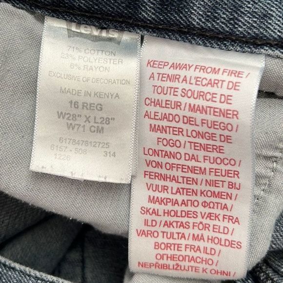 Levi’s 511 Slim Boys Size 16 Regular 28 x 28 Blue Cotton Slim Fit Denim Jeans - Picture 8 of 8